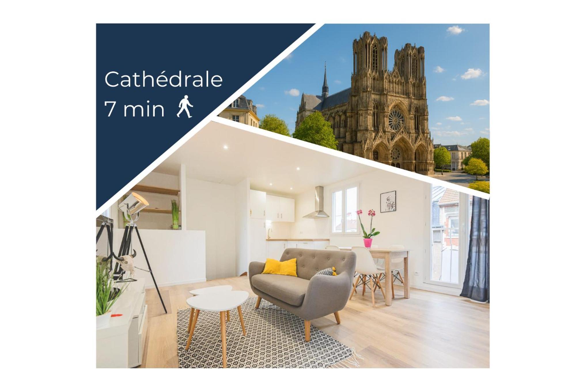 Appartement Lumineux Proche Cathedrale Ρενς Εξωτερικό φωτογραφία